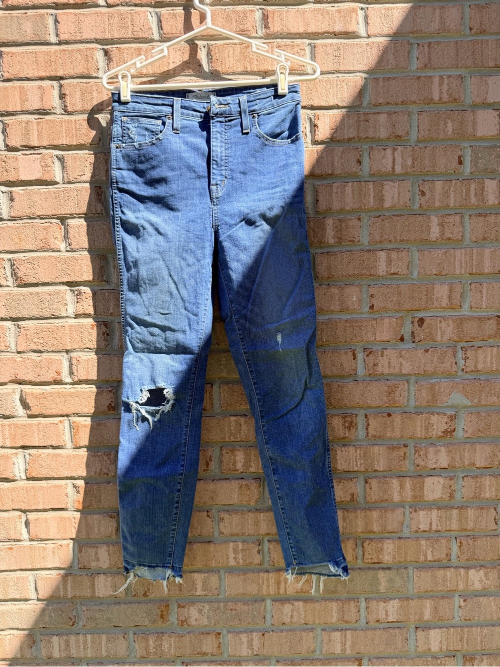 Women’s Madewell Blue Distressed Denim Jeans